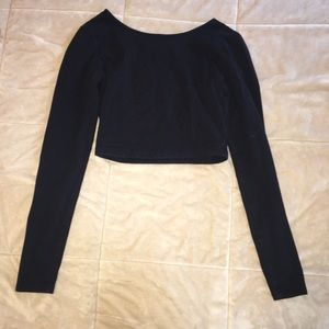 long sleeve crop top